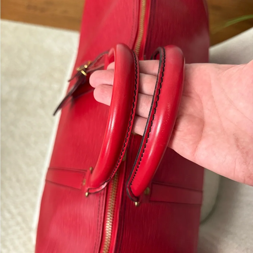 Authentic Louis Vuitton unisex Keepall 50 travel bag red Epi leather - Picture 13 of 16